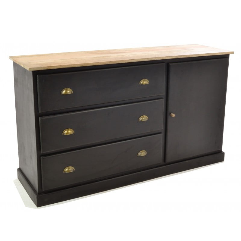 natural-and-black-sideboard longsight home and garden langho ribble valley lancashire