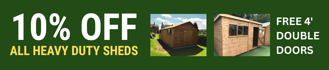 10 percent off heavy duty shaws sheds