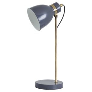 Grey and Brass Metal Desk Lamp