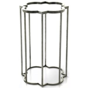 Quarter Foil Mirrored Set Of Two Side Tables