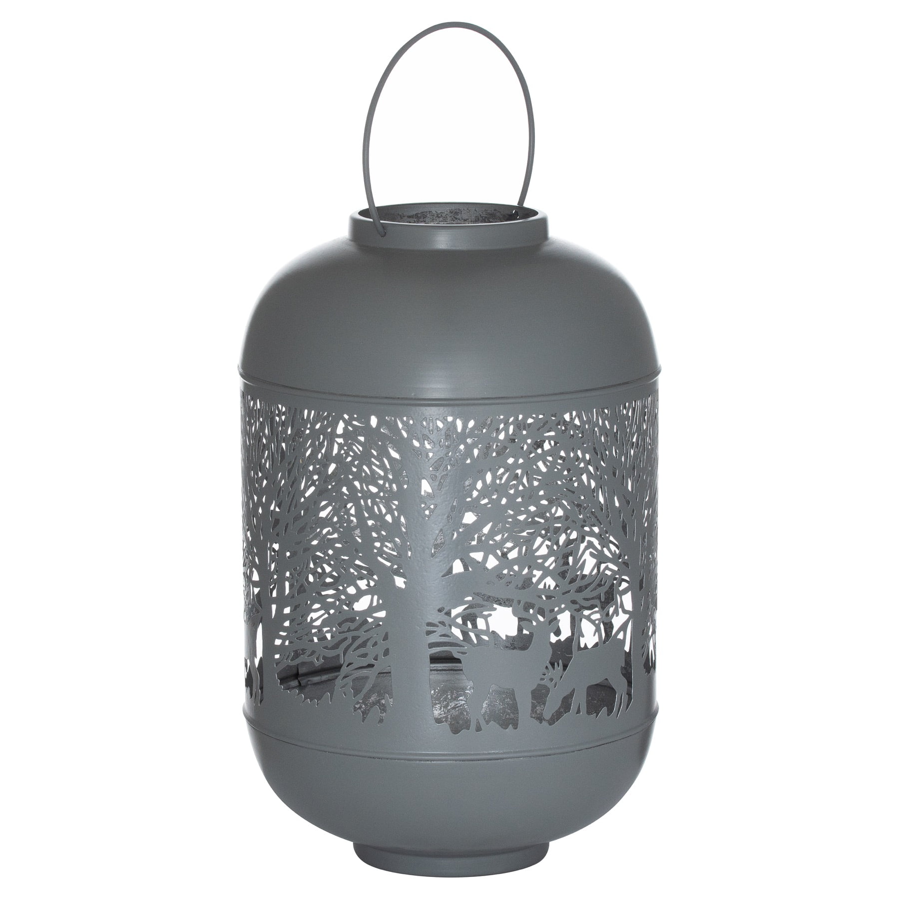 Medium Silver And Grey Glowray Dome Forest Lantern