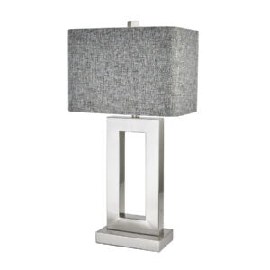 Baleria Chrome Lamp With Woven Shade