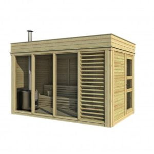 SAUNA CUBE 2 X 4 WITH CHANGING ROOM