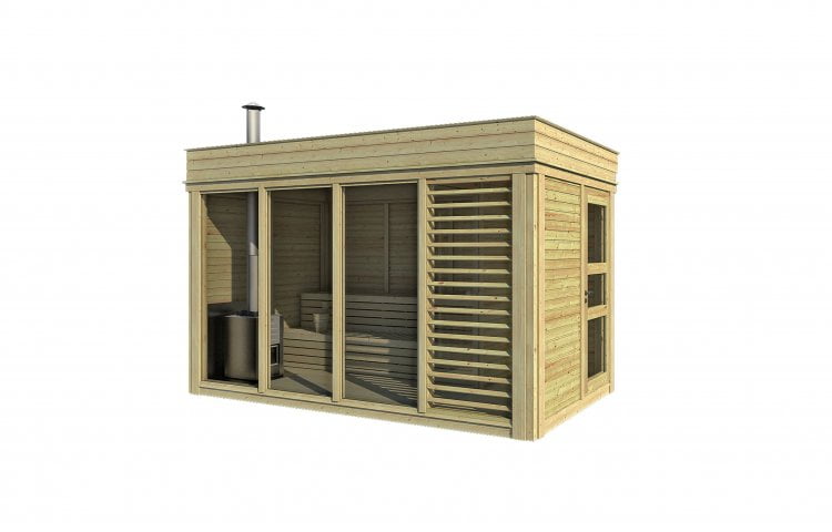 SAUNA CUBE 2 X 4 WITH CHANGING ROOM
