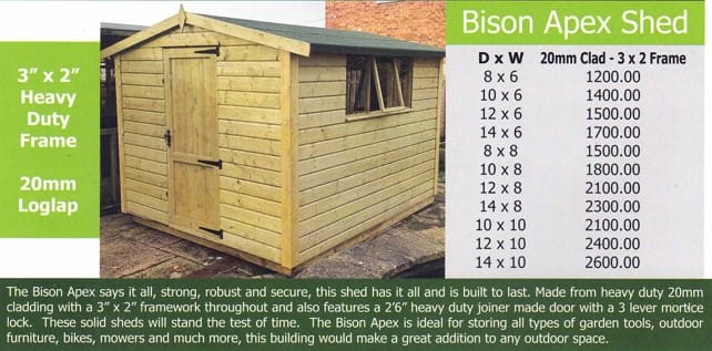 Bison Apex Price List 2026