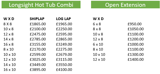 hot tub combi prices longsight home and garden
