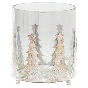 Noel Collection Midnight Medium Christmas Tree Candle Holder
