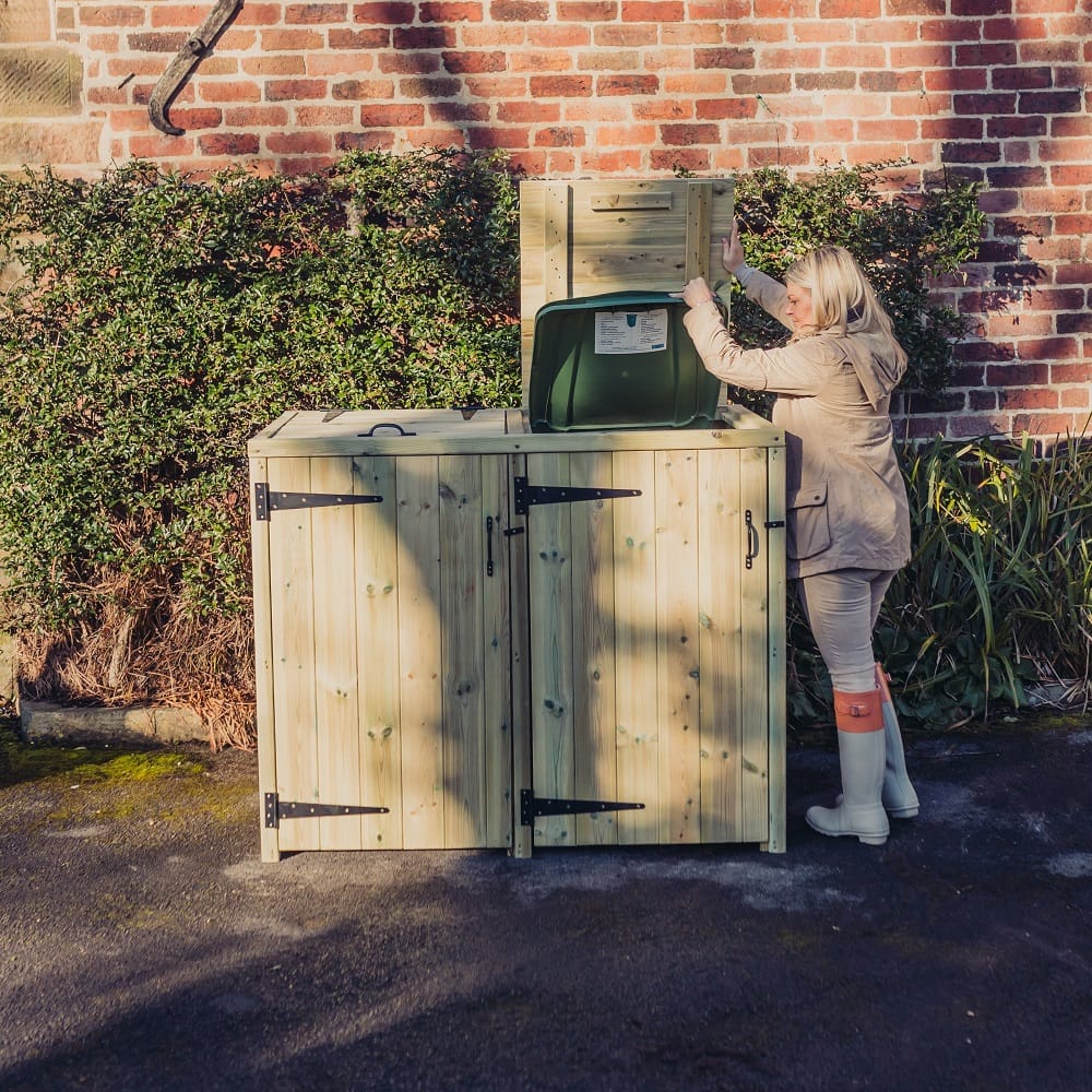 Double Wheelie Bin Store