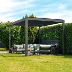 Nova - Titan Aluminium Pergola - 3m Square - Grey