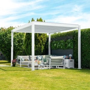 Nova - Titan Aluminium Pergola - 3m Square - White