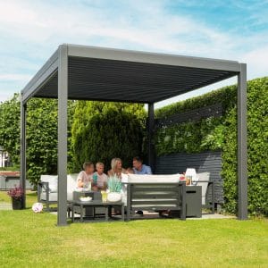 Nova - Titan Aluminium Pergola - 4m x 3m Rectangular - Grey