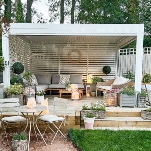 Nova - Titan Aluminium Pergola - 4m x 3m Rectangular - White