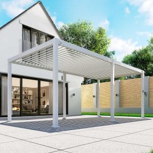 Nova - Titan Aluminium Pergola - 6m x 3m Rectangular - White