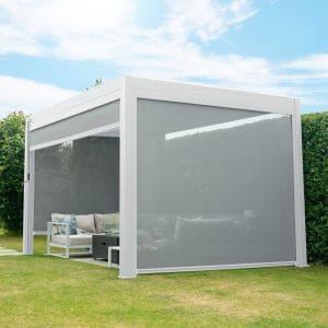 Nova - Titan Pergola Pull Down Screen - 3m - White