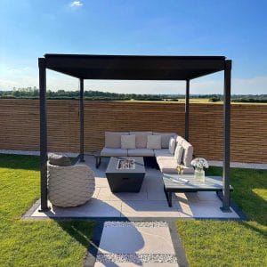 Nova - Shadow Pergola - 3m x 3m Square - Grey