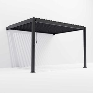 Nova - Titan Wall Mounted Pergola - 4m x 3m Rec - Grey