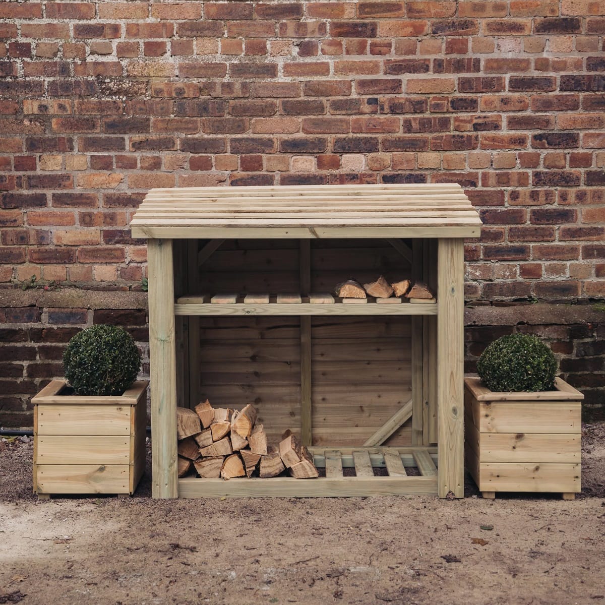 4 x 4 Log Store Longsight Home and Garden