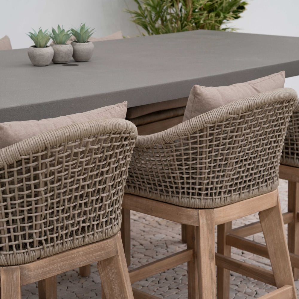 Nova 8 Seat Rope Outdoor High Dining Set